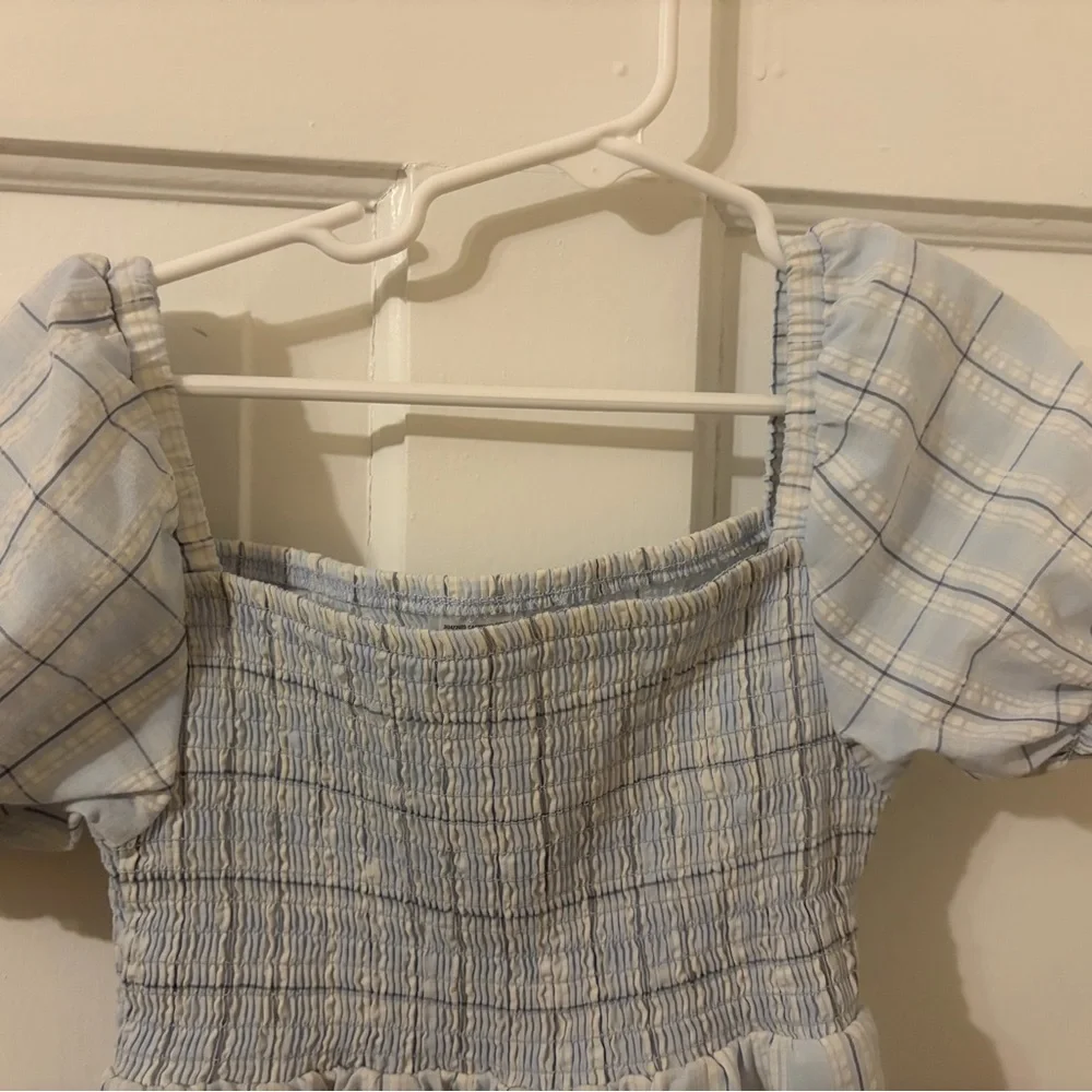 Carter's Light Blue Plaid Girls Matching Set